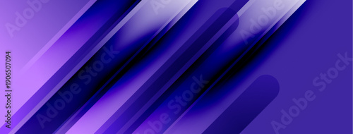 Abstract purple design. Diagonal lines create dynamic visual flow. Gradient shades offer depth, modern aesthetic. Smooth shapes suggest movement.