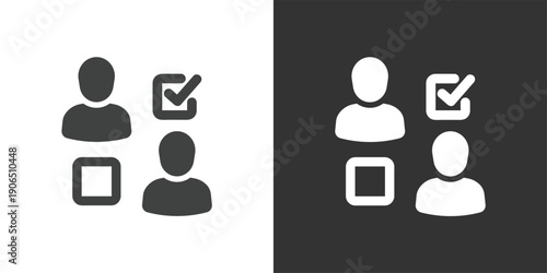 Member Selection icon. Solid glyph series icon