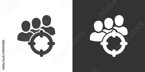 Target Audience icon. Solid glyph series icon