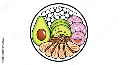 Assorted Ingredients in a Plate.