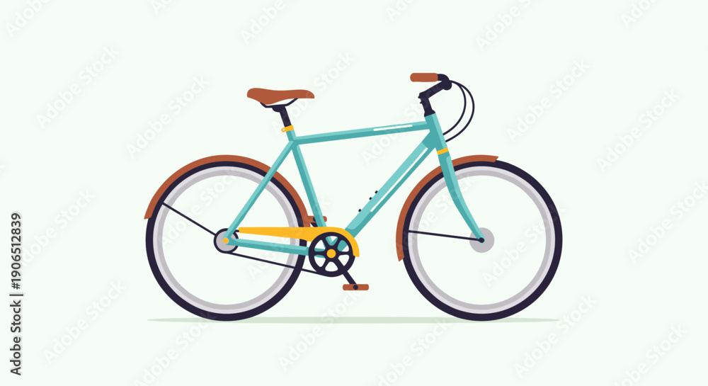 Fototapeta premium Vintage Style Bicycle with Teal Frame.