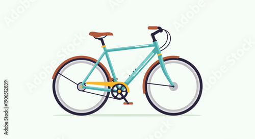 Vintage Style Bicycle with Teal Frame.