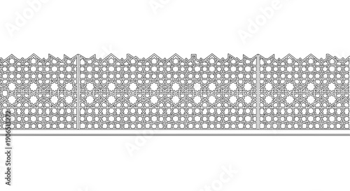 Intricate silver lace trim with floral pattern.