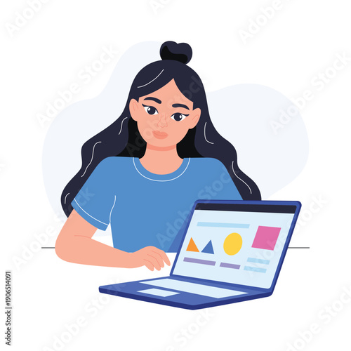 A high quality flat illustration of website analytics and performance monitoring