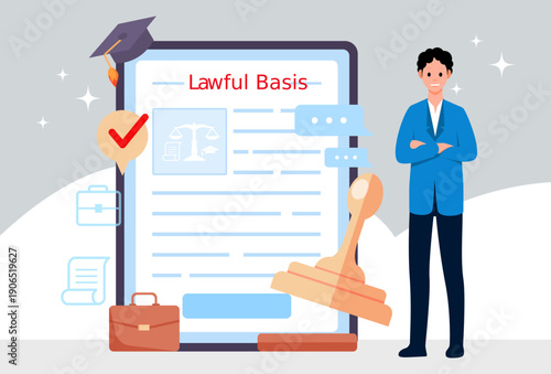 Lawful Basis Concept Illustration Vector Style