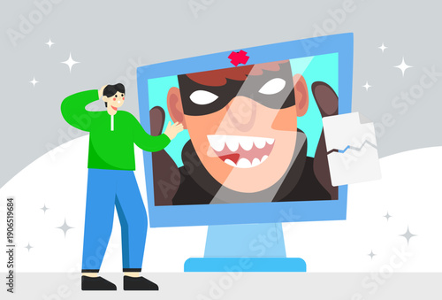 Masking Concept Illustration Vector Style