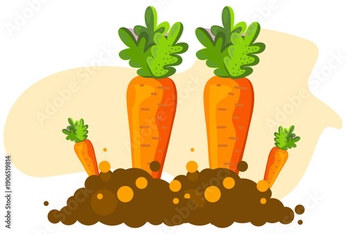 Carrots Concept Illustration Vector Style