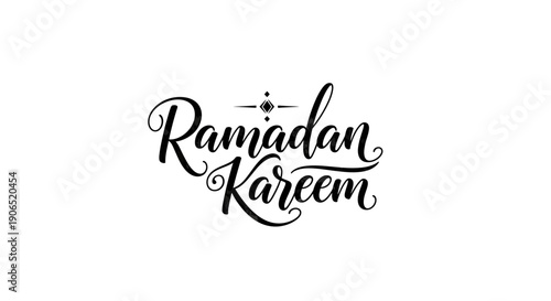 Ramadan Kareem Black Calligraphy Typography