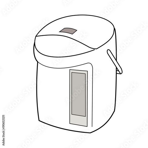 シンプルな電気ポットのイラスト