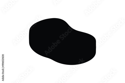 Potato tuber silhouette isolated on white background simple vegetable shape for food and agriculture packaging