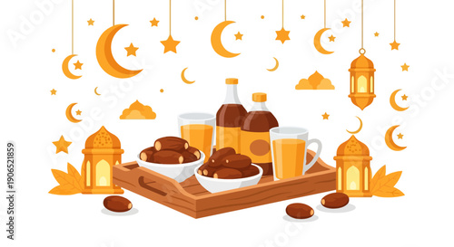 vector illustration of a burning candle