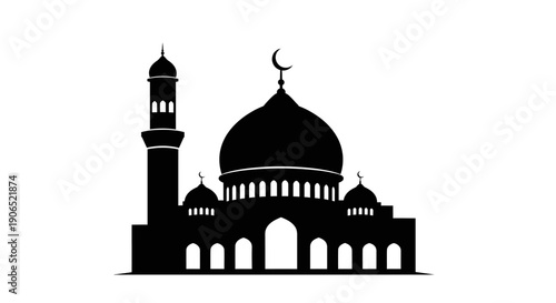 silhouette of mosque
