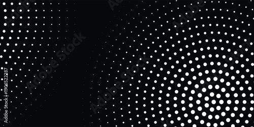 Abstract green gradient halftone dot pattern background for tech