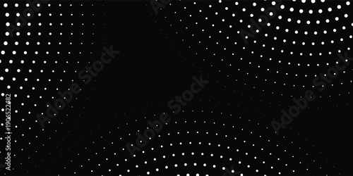Abstract green gradient halftone dot pattern background for tech