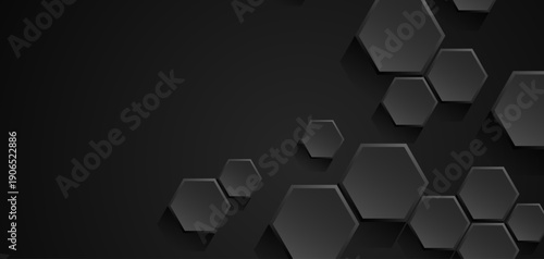 Abstract hexagon technology style geometric shape background, simple white background image.