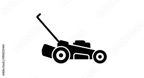 Lawn mower icon for garden maintenance