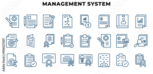 Business Management and Analytics Icons Set