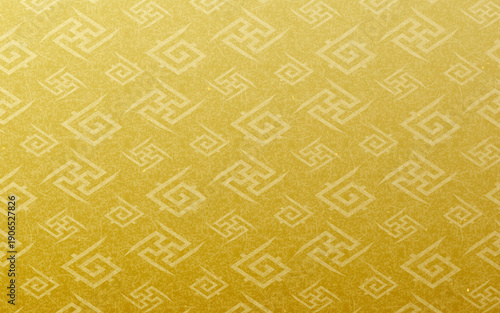 シームレスなゴールド和柄パターン。雷模様。