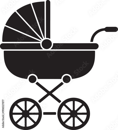 Baby carriage icon