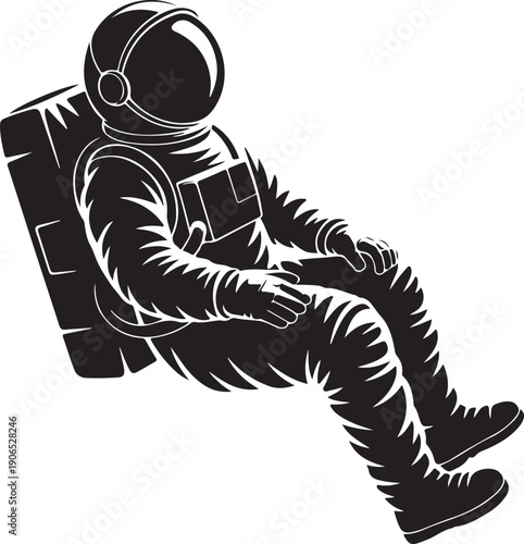 Astronaut vector silhouette