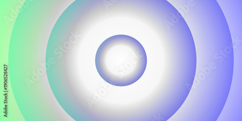 Abstract Circular Gradient Background With Soft Blue Green Purple Light