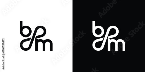 minimalist boom logo design, infinity loop logo symbol icon