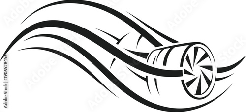 Dynamic Airflow Design with Turbine Element for Automotive and Graphic Arts