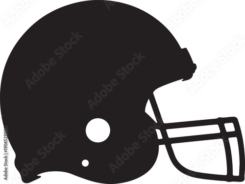 American gridiron football helmet flat icon for apps and sports websites