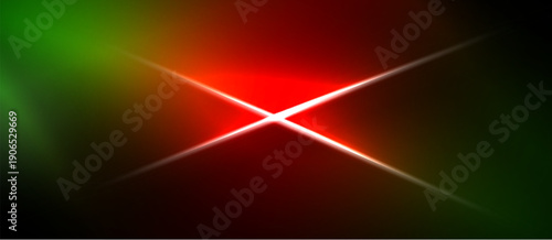 Bright starburst dominates red, green gradient. Dark background creates dramatic visual impact. Simple, bold design.