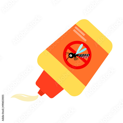 mosquito dengue concept isolated on white background.