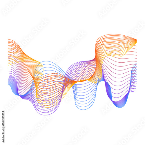 Modern Gradient Line Wave Abstract