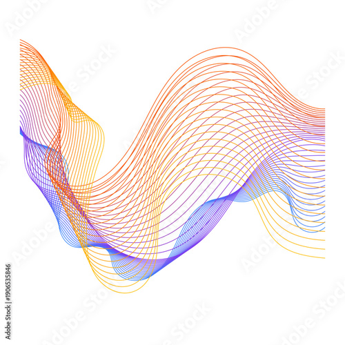 Modern Gradient Line Wave Abstract