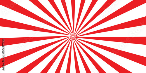 red Sunburst for the background. flag of japanese. The rising sun. vector.
