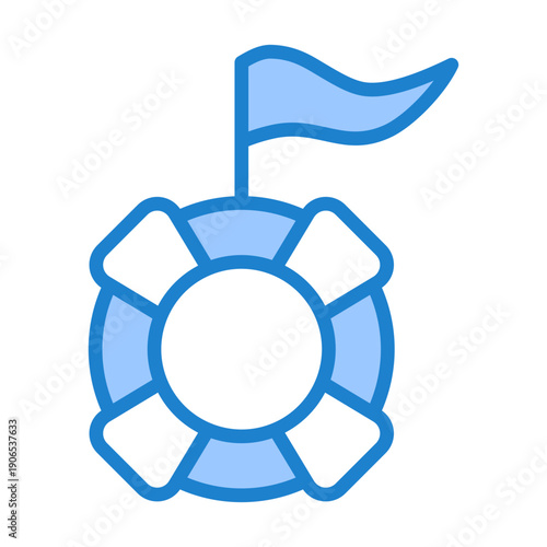 Rescue Mission Icon - Blue Style