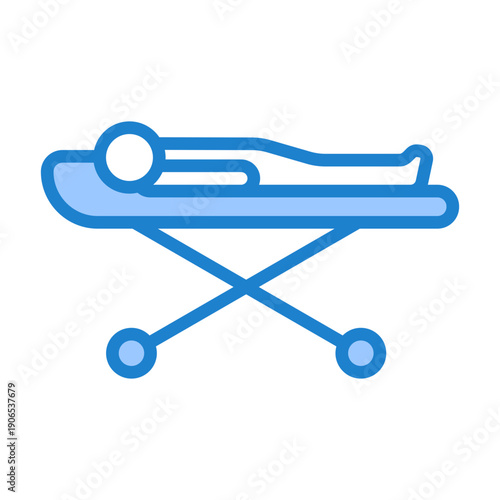 Patient Transport Icon - Blue Style