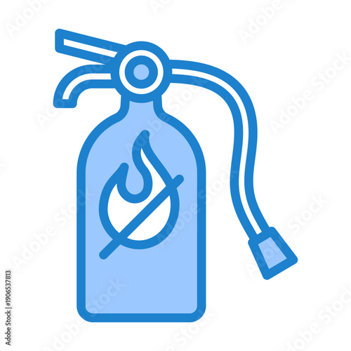 Fire Extinguisher Icon - Blue Style