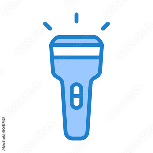 Flashlight Icon - Blue Style
