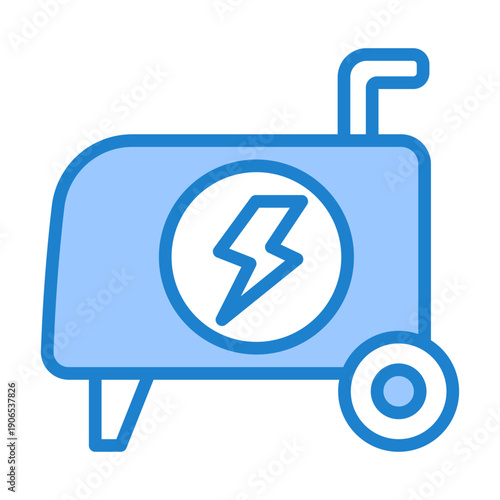 Portable Generator Icon - Blue Style