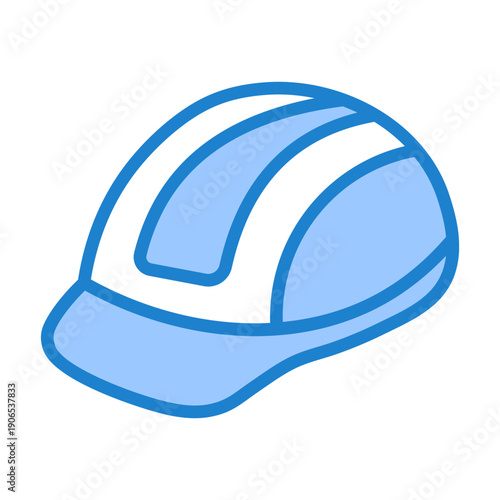 Safety Helmet Icon - Blue Style