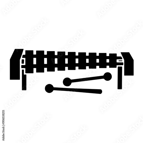 vector illustration xylophone icon