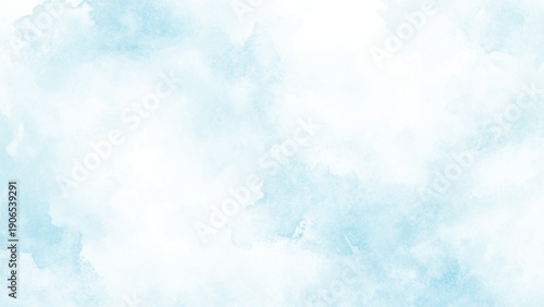 Soft blue and harmony background of stain splash watercolor
