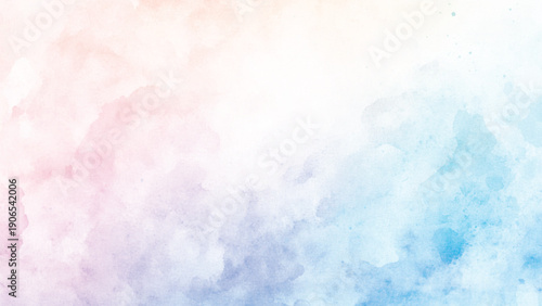 Soft blue and harmony background of stain splash watercolor