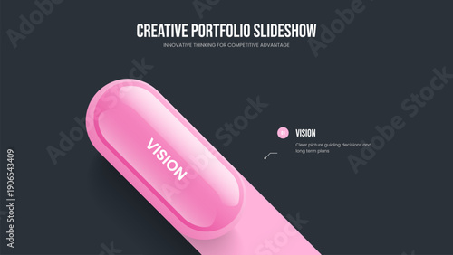 Product Plan 1 Option Diagram Frame Layout. Visual Innovation Slideshow Design Vector Illustration. Corporate Campaign One Step Infographic Slide Template.