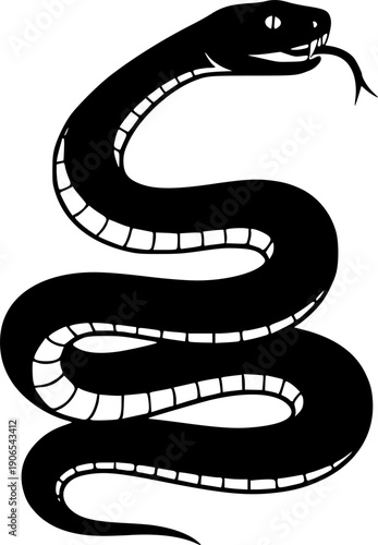 Isolated Snake Reptile Wildlife Vector Illustration