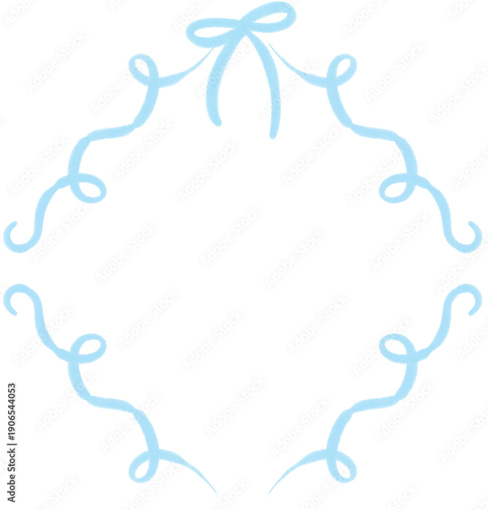 Fototapeta premium Hand bow simple frame illustration