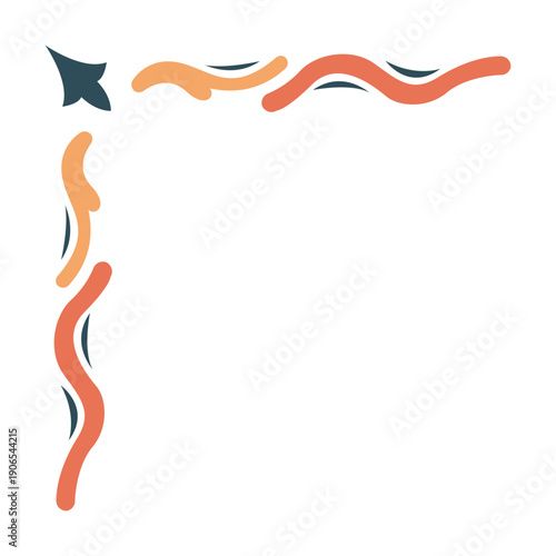 Hand Drawn Colorful Corner Frame