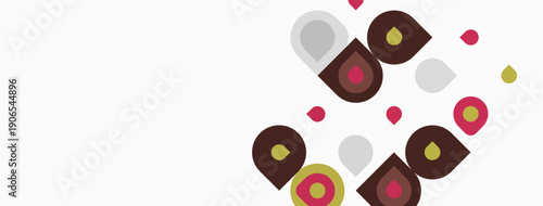 Abstract shapes, circles, squares, rectangles. Minimalist design, muted colors, white background. Modern aesthetic, simple composition.