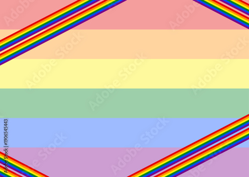 Happy Pride month background vector. LGBTQ community symbol with rainbow, pride flag, poster , banner