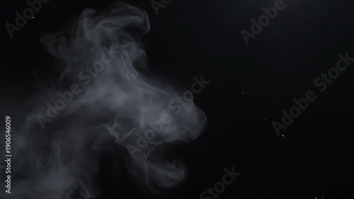 smoke on black background