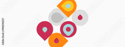 Colorful text spells poo with playful design. Letters feature circular elements, creating whimsical visual impact. Simple, modern aesthetic.